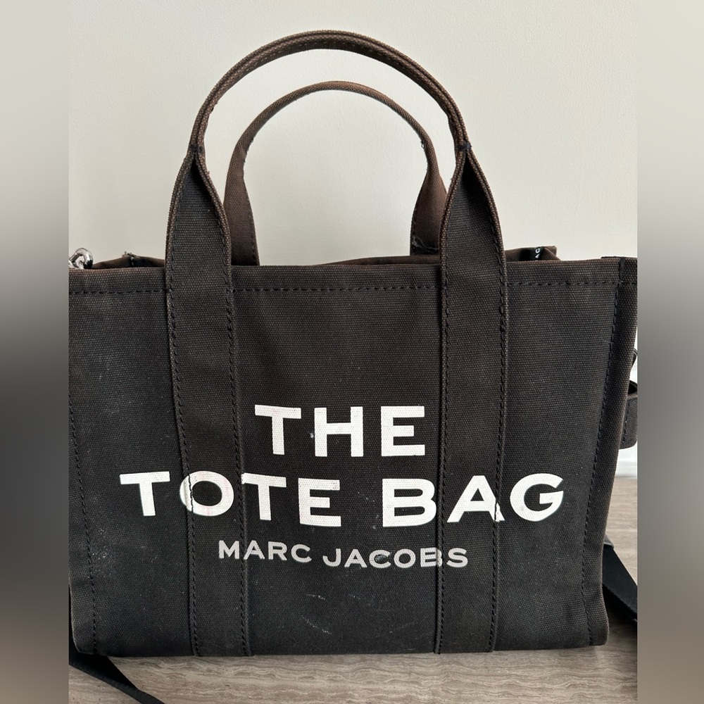 Marc Jacobs Black Canvas Tote Bag - Picture 2 of 11